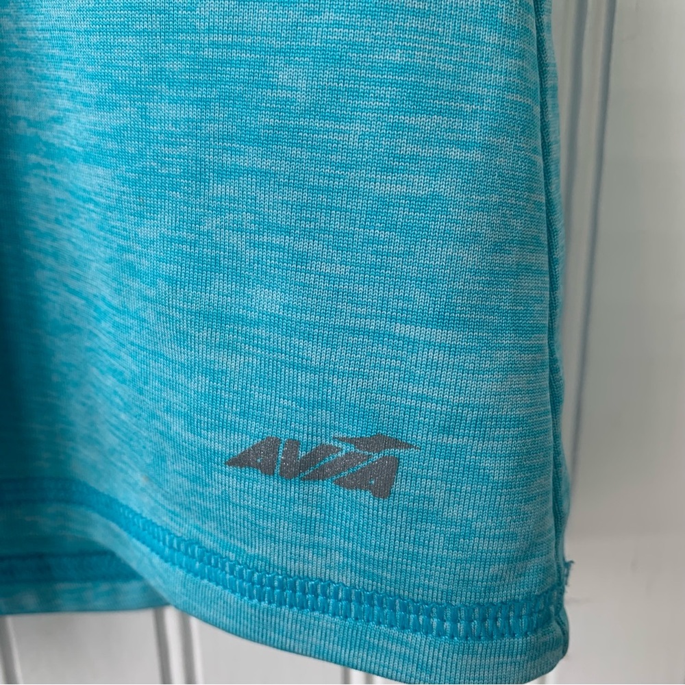 Avia (XL) Racerback Tank Top Teal with Lime Green strap on back - Picture 3 of 5